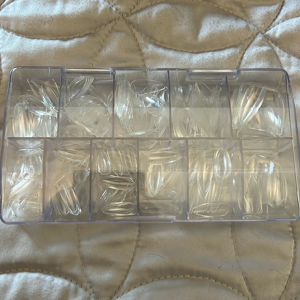 Gel x tips gently opened